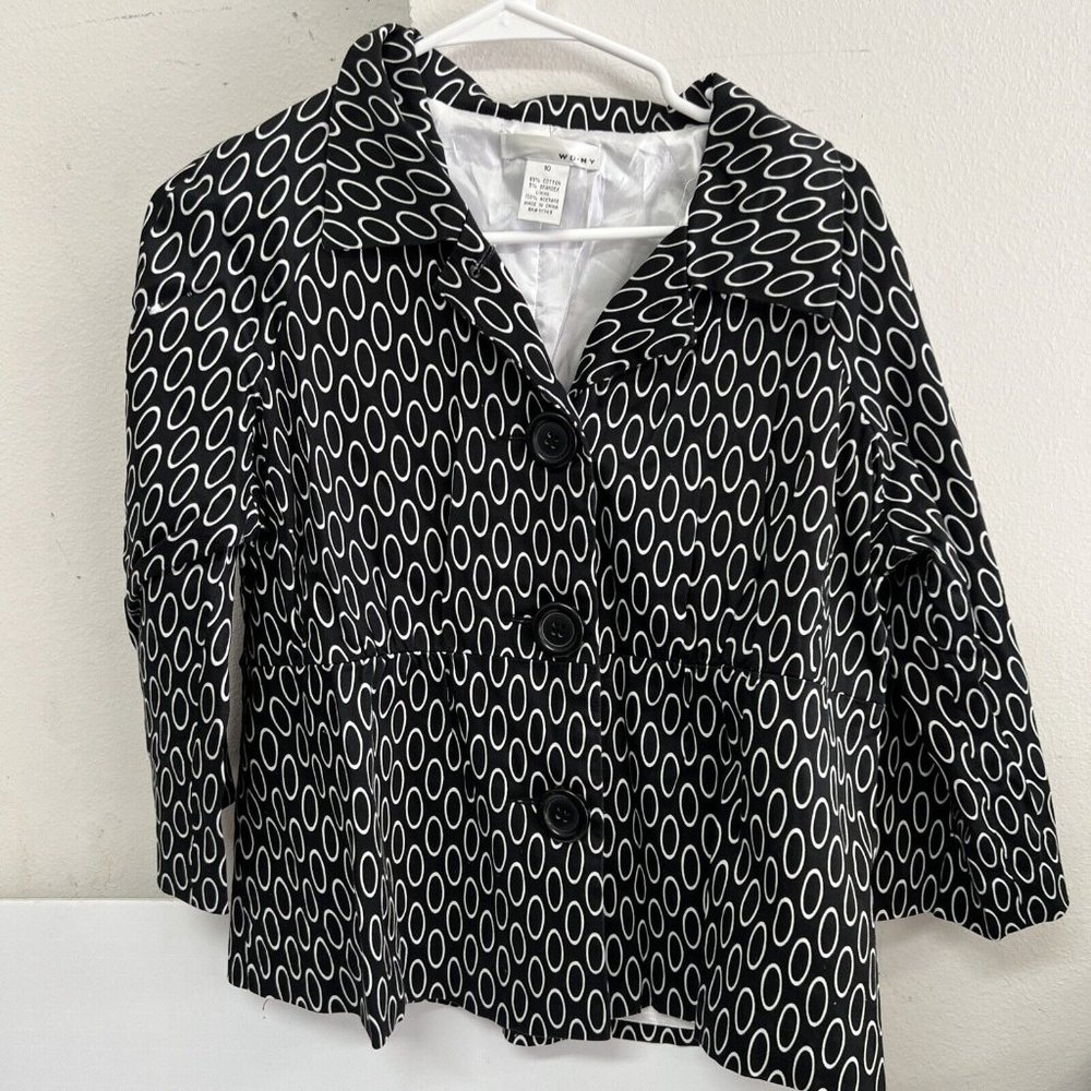 WDNY Tweed Jacket Women's Size 10 Black & white Boucle Tweed Chanel-Like